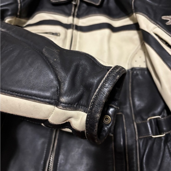 Joe Rocket Women’s Motorcycle leather Riding Jacket Black Beige XL - Picture 9 of 14